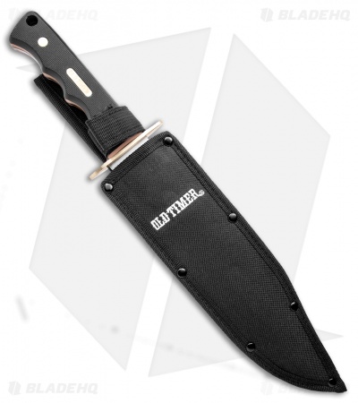 Schrade Old Timer OT Bowie Knife & Folder Black Polymer (10" Satin) 1158653
