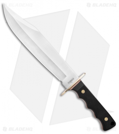Schrade Old Timer OT Bowie Knife & Folder Black Polymer (10" Satin) 1158653