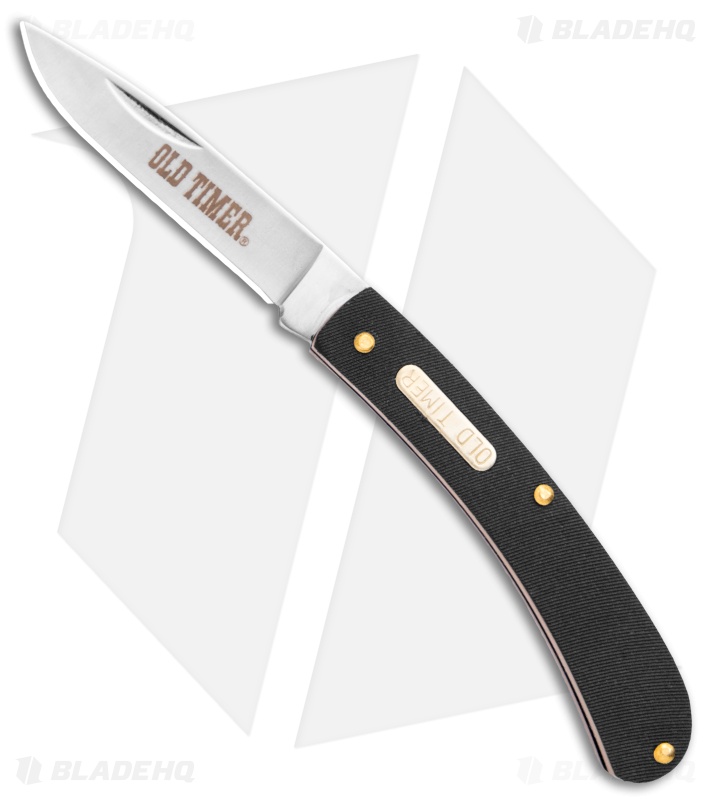 Schrade Old Timer OT Bowie Knife & Folder Black Polymer (10" Satin) 1158653