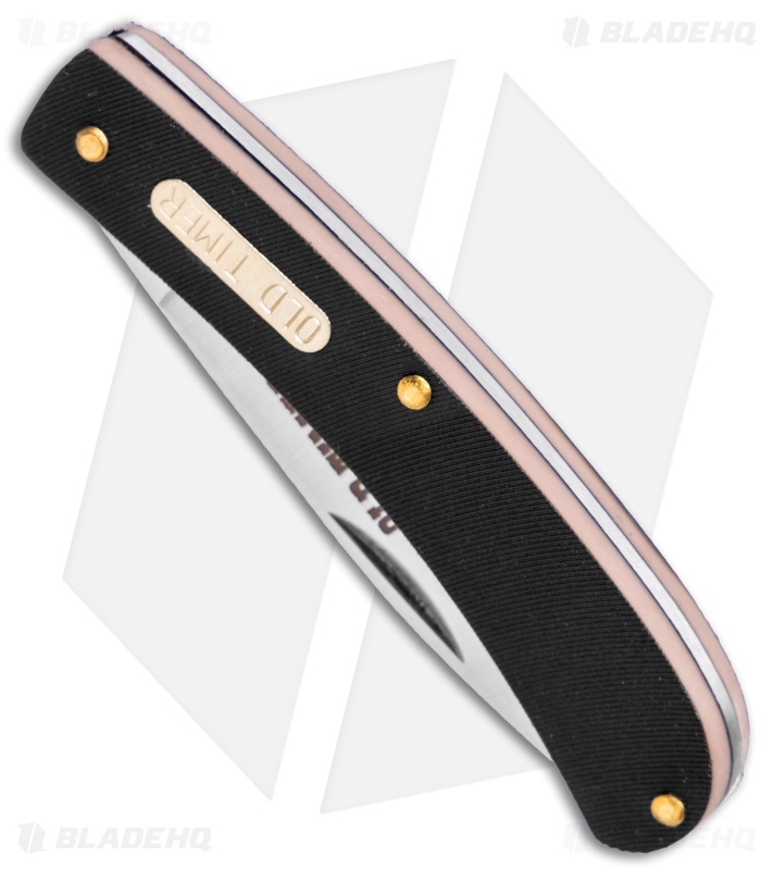 Schrade Old Timer OT Bowie Knife & Folder Black Polymer (10" Satin) 1158653