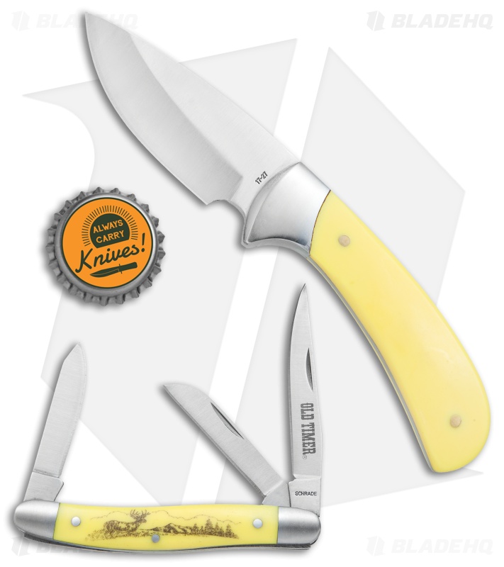 Old Timer Scrimshaw Gift Set Yellow (Set of 2) OTP17-27CP
