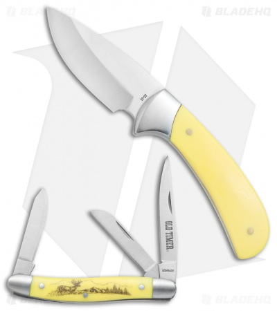 Old Timer Scrimshaw Gift Set Yellow (Set of 2) OTP17-27CP