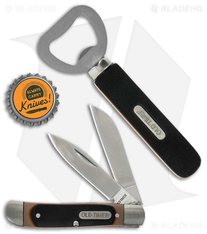 Old Timer Trapper & Bottle Opener w/ Saw Cut Handles 1158658