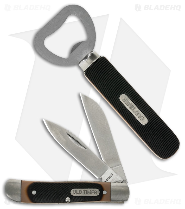 Old Timer Trapper & Bottle Opener w/ Saw Cut Handles 1158658
