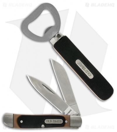 Old Timer Trapper & Bottle Opener w/ Saw Cut Handles 1158658