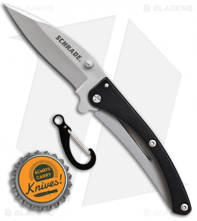 Schrade Pocket Protector Frame Lock Knife Black (2.5" Bead Blast)