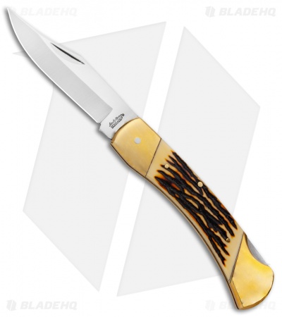 Schrade Uncle Henry Papa Bear Traditional Pocket Knife 5" Brown Staglon SCHLB8