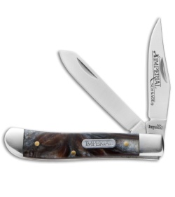 Schrade Imperial Trapper Knife 3.5" Red Swirl IMP16T