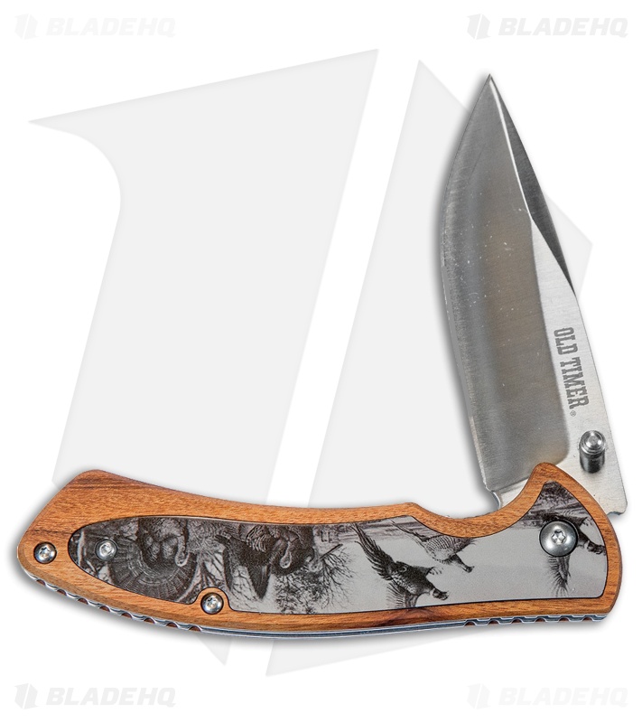 Old Timer | 3-Piece Etched Folding Knife Combo Set | Blade HQ