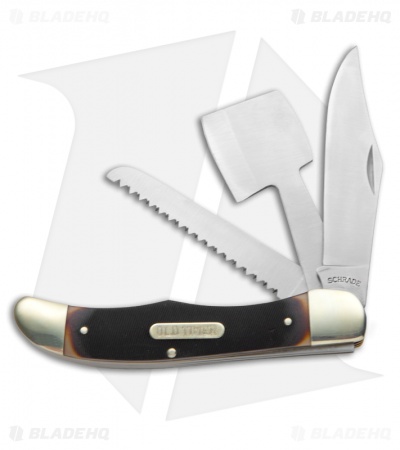 Old Timer Folding Hunter Knife 5.25" Sawcut 220OT