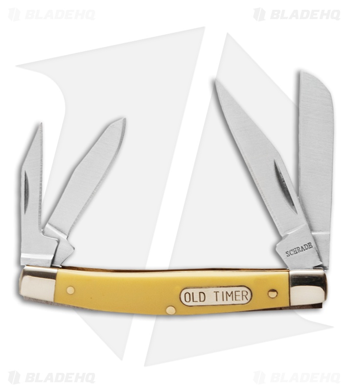 Old Timer Workmate Knife 3.25" Yellow Delrin 44OTY