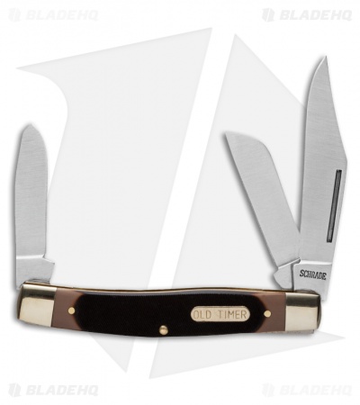 Old Timer Senior 3 Blade Knife 3.75" Sawcut Handle 8OT
