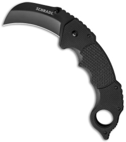 Schrade Folding Knife Karambit Black G-10 (3" Black)