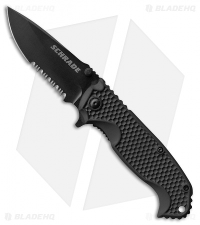 Schrade Snake Bite Liner Lock Knife Black ABS (3.25" Black) SCH001SCPA 