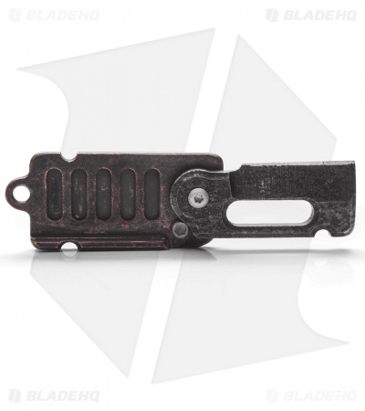 Serge Panchenko Key Cutter Friction Folder Keychain Knife Copper (1" Antique)