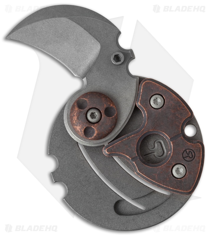 Serge Panchenko Coin Claw Knife Antique Copper - Blade HQ