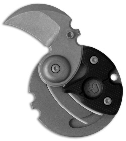 Serge Panchenko Coin Claw Folder Knife Black G-10 (1" Tumbled)