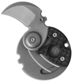 Serge Panchenko Coin Claw Folder Knife Carbon Fiber (1" Tumbled)