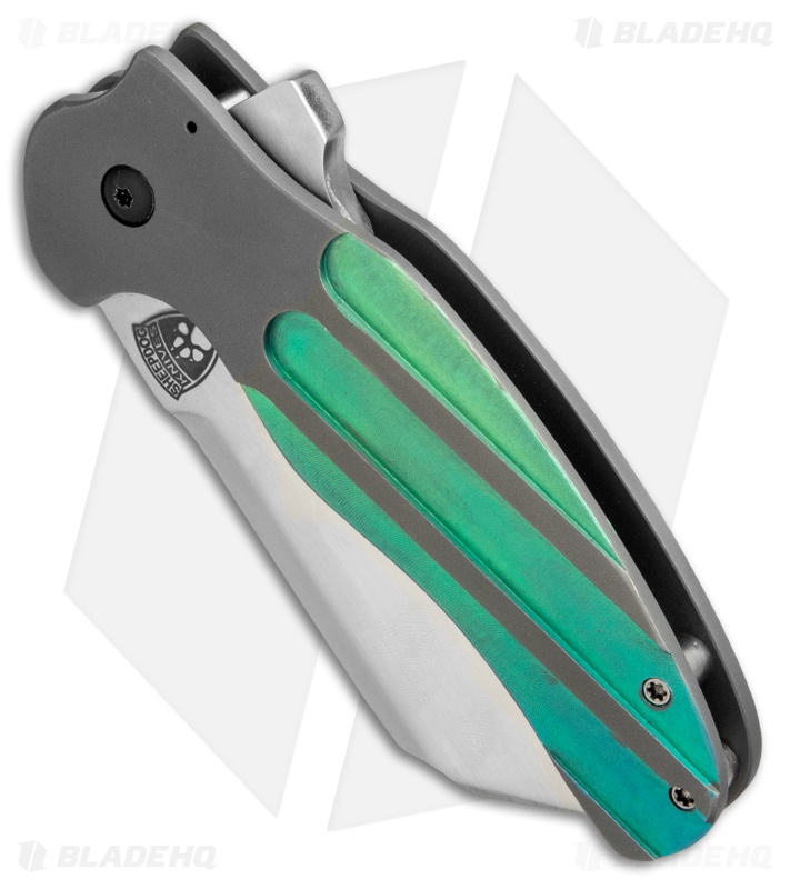 Sheepdog Knives Coil Frame Lock Knife Green Titanium (3.1" Satin)