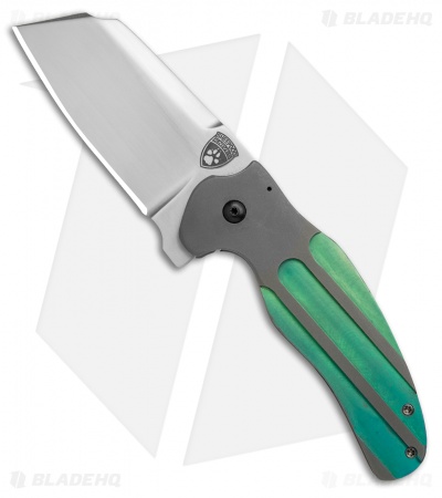 Sheepdog Knives Coil Frame Lock Knife Green Titanium (3.1" Satin)