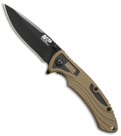 M&P M2.0 Ultra Glide Liner Lock Knife Tan/ Black (3.5" Black) 1085902