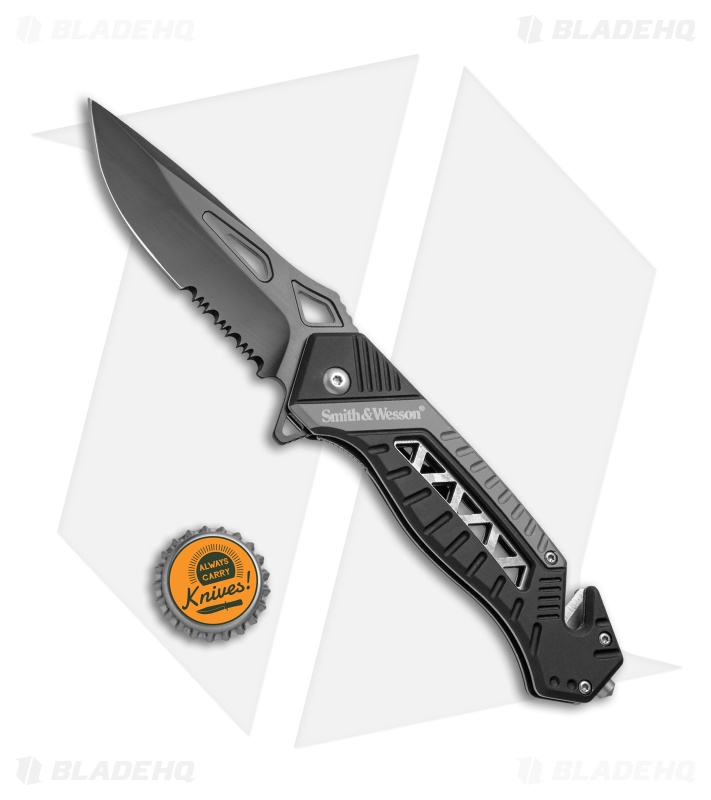 Smith & Wesson Rescue Liner Lock Knife Black/Gray (3.5