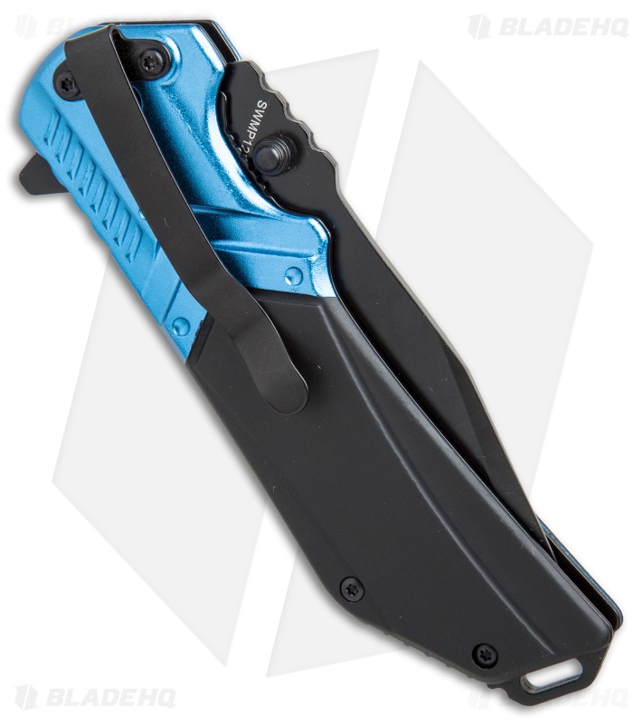 Smith & Wesson M&P Liner Lock Clip Point Knife Black/Blue (3.6" Black Serr)