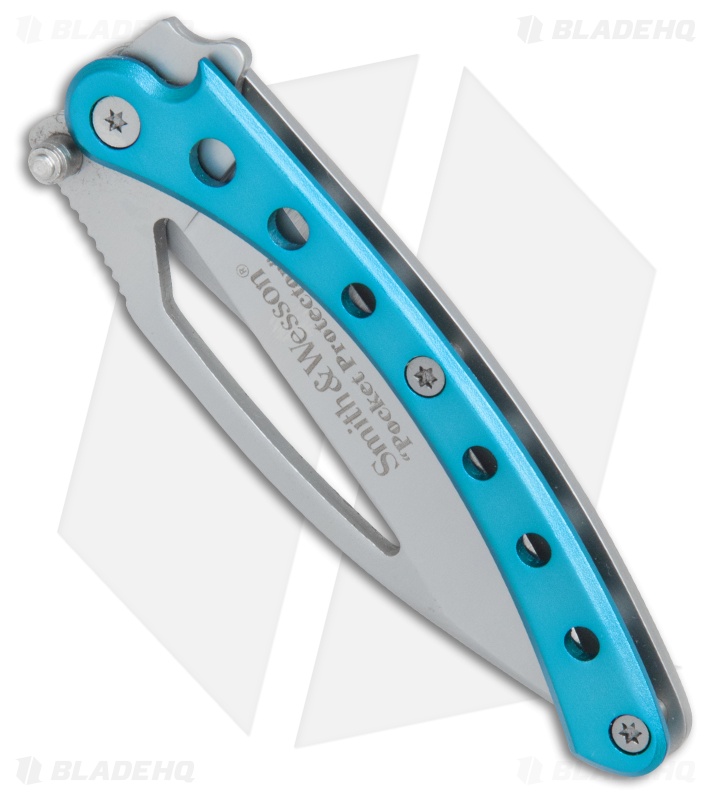 Smith & Wesson Pocket Protector Frame Lock Knife Blue (2.625" Gray)
