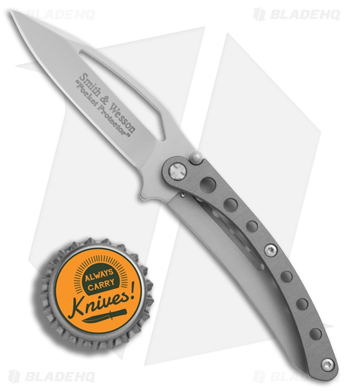 Smith & Wesson Pocket Protector Frame Lock Knife Gray (2.625" Gray)
