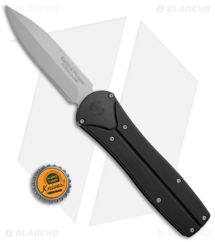 Smith & Wesson Power Glide Bayonet Manual OTF Knife (3.875" Bead Blast) SWPG