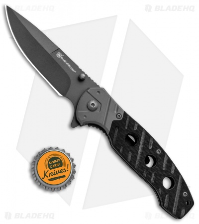 Smith & Wesson Clip Liner Lock Knife Black G-10 (3.5" Gray) 1100062