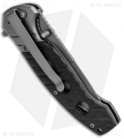 Smith & Wesson Clip Liner Lock Knife Black G-10 (3.5" Gray) 1100062