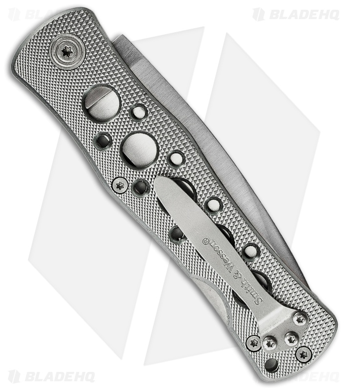 Smith & Wesson Extreme OPS CK6AEU Lock Back Folding Knife Silver (Satin Plain) 