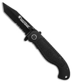 Smith & Wesson Special Tactical Tanto Liner Lock Knife (3.5" Black Serr) 