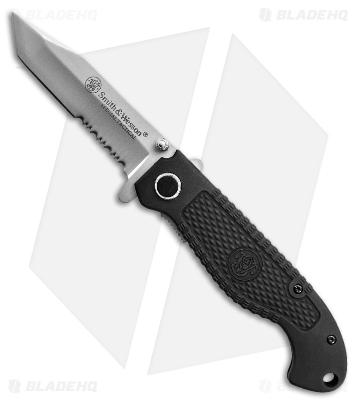 Smith & Wesson Special Tactical Tanto Liner Lock Knife (3.5" Satin Serr) 