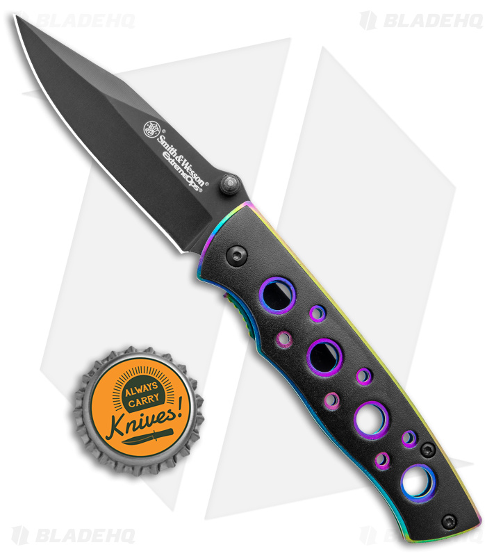 Smith & Wesson Extreme OPS Anodized Frame Lock Folder (Black Plain) CK113