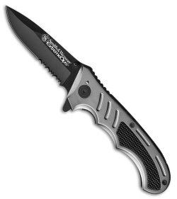 Smith & Wesson Extreme OPS Hellfire Liner Lock Knife Aluminum (3.25" Black)