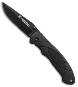 Smith & Wesson Extreme OPS Clip Point Folding Knife (Black Plain) SWA25