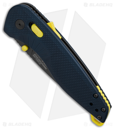 SOG Aegis AT XR Assisted Knife Tanto Indigo/Acid Yellow GRN (3.1" Ti Nitride)