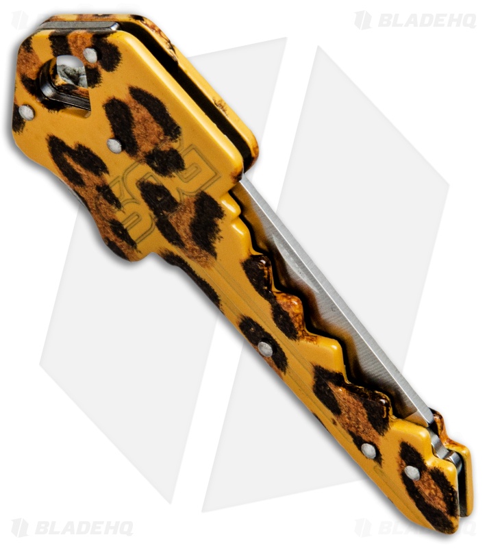 SOG Key Lockback Knife Keychain Utility Cheetah (1.5" Satin) KEYCT