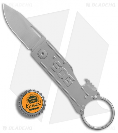 SOG Keytron Keychain Knife (1.9" Stonewash) KT1001-CP
