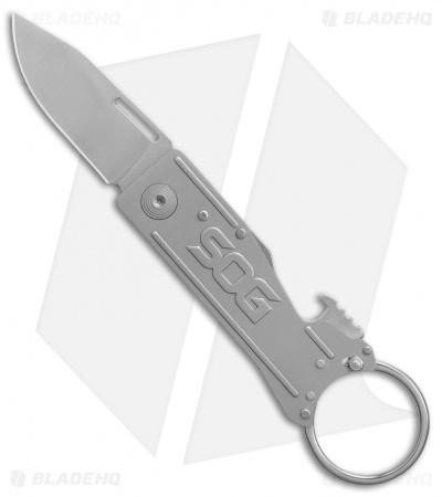 SOG Keytron Keychain Knife (1.9" Stonewash) KT1001-CP