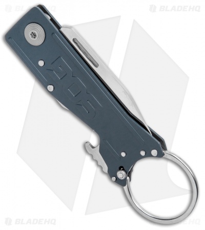 SOG Keytron Clip Point Folding Knife Key Chain Gray (1.9" Satin) KT1004-CP