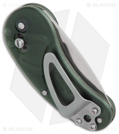 SOG Sculptura Drop Point Arc-Lock Knife Green Zytel (2" Satin)