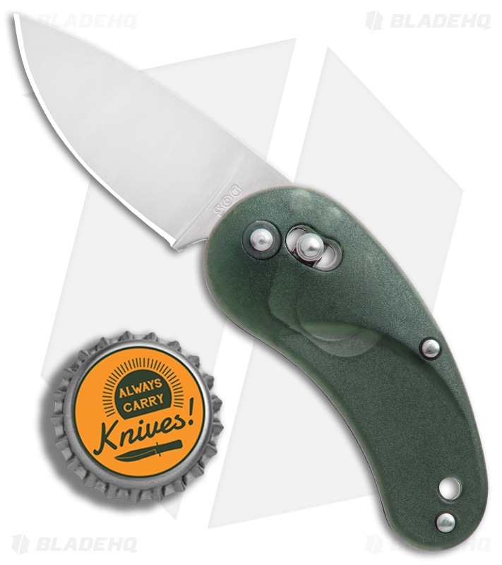 SOG Sculptura Drop Point Arc-Lock Knife Green Zytel (2" Satin)