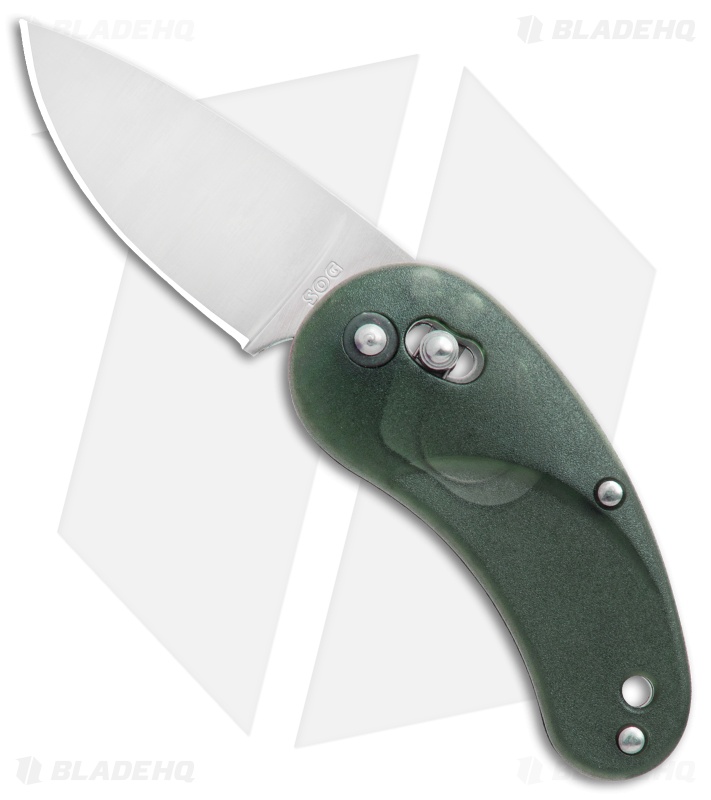SOG Sculptura Drop Point Arc-Lock Knife Green Zytel (2" Satin)