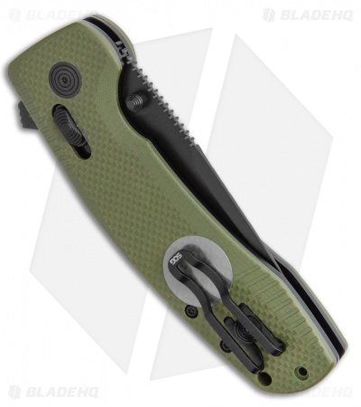 SOG-TAC XR Lock Knife OD Green G-10 (3.4" Black)