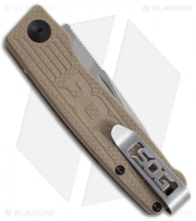 SOG Terminus Slip Joint Folding Knife Tan G-10 (3" Satin)