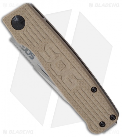 SOG Terminus Slip Joint Folding Knife Tan G-10 (3" Satin)