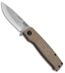 SOG Terminus Slip Joint Folding Knife Tan G-10 (3" Satin)